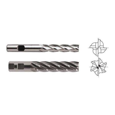 Cobalt End Mill, Single, 1/2inDia, E2040 MPN:08321CN
