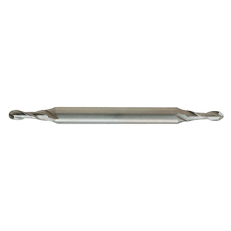 Ball End Mill, Double End, 1/8