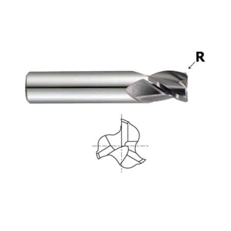 End Mill, 3 Flute TiAlN Corner, 1/4x3/8x2 MPN:57573TF