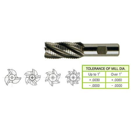 End Mill, Cobalt 8, Multi Flute Roughung MPN:60426CC