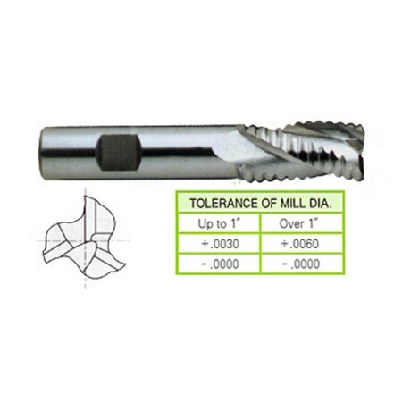 End Mill, Helix Flute TiN, 3/8x3/4x2-1/2 MPN:66305CN