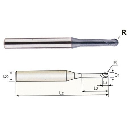 Helix AlCrN Ball End Mill, 5/16x9/16x4 MPN:GMF16977