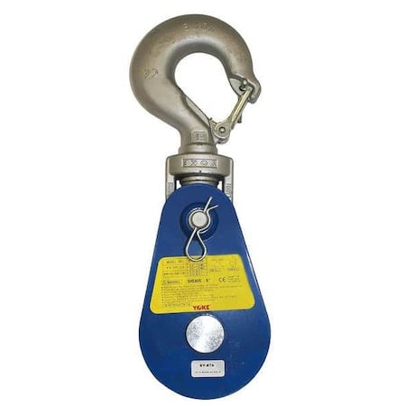 Snatch Block, Wire Rope, 3/4 in Max Cable Size, 16, 000 lb Max Load MPN:6Y-8T6