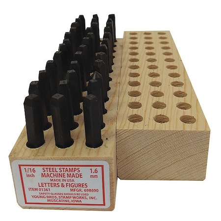Hand Stamp Kit, Letter/Number Set MPN:01361
