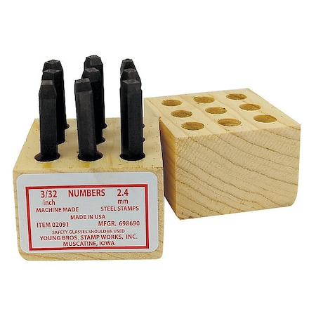 Hand Stamp Kit, Number Set MPN:02091