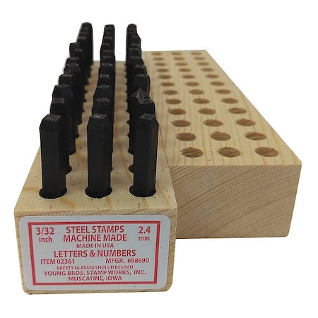 Hand Stamp Kit, Letter/Number Set MPN:02361