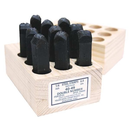 Hand Stamp Kit, Double Digit Number Set MPN:03103 70-79
