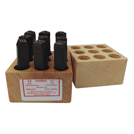 Hand Stamp Kit, Number Set MPN:08091