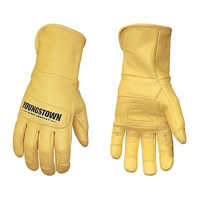 Leather 3D Pattern Gloves Tan L PR MPN:11-3245-60-L