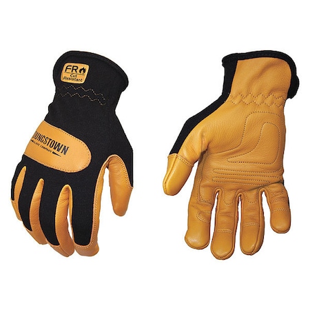 Mechanics Gloves, Aramid Palm, M, Black/Tan MPN:12-3270-80-M
