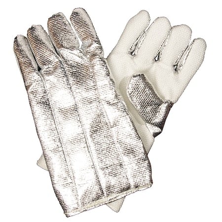 301 Heat Resistant Gloves, Z-Flex® Aluminized Back, Zetex Texturized Fiberglass Palm, Silver MPN:2100020
