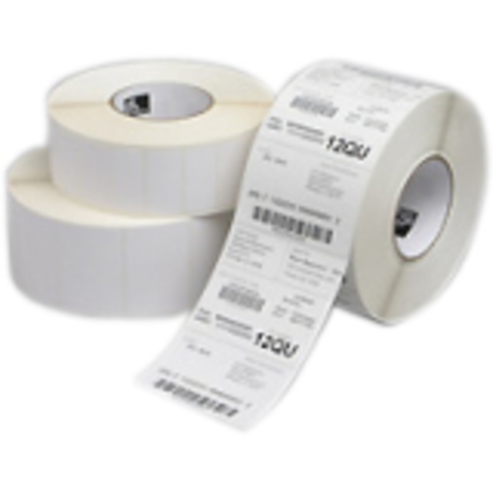 Zebra Z-Select 4000D Thermal Label - 4inx 1 1/4in - Permanent Adhesive - Direct Thermal - White - Paper, Acrylic - 2100 / Roll - Perforated - 12 / Roll MPN:10015349