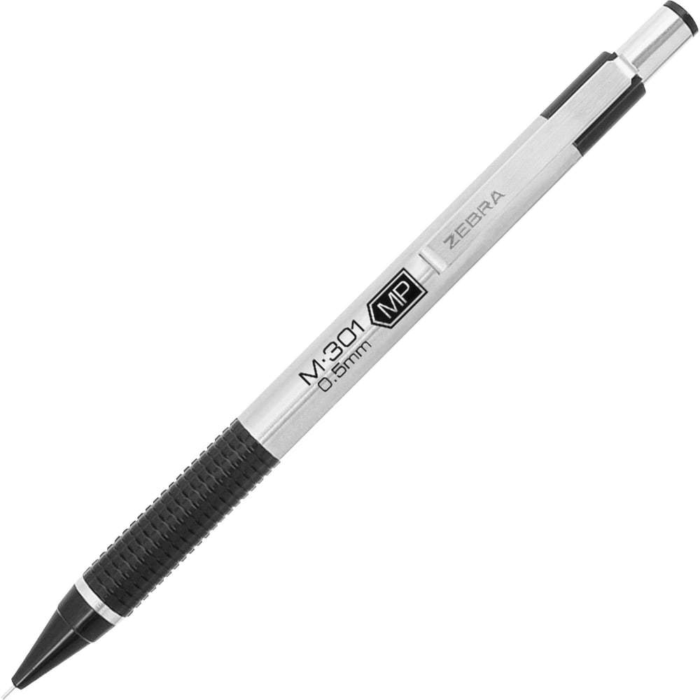 Zebra Pen STEEL 3 Series M-301 Mechanical Pencils, Pack Of 12, Fine Point, 0.5 mm, Black Barrel MPN:54010
