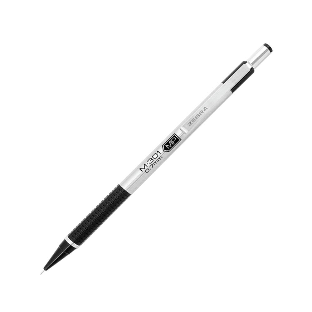 Zebra Pen M-301 Mechanical Pencil, Medium Point, 0.7 mm, Silver/Black Barrel MPN:54310