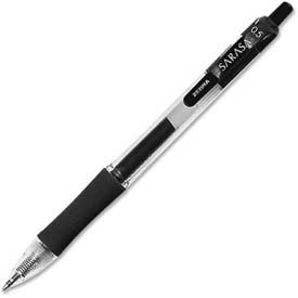 Zebra Sarasa Gel Retractable Pen Fine 0.5mm Black Ink Dozen 46710