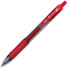 Zebra Sarasa Gel Retractable Pen Medium 0.7mm Red Ink Dozen 46830
