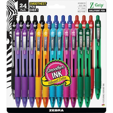 Z-Grip Retractable Ballpoint 1.0mm Assor MPN:12223