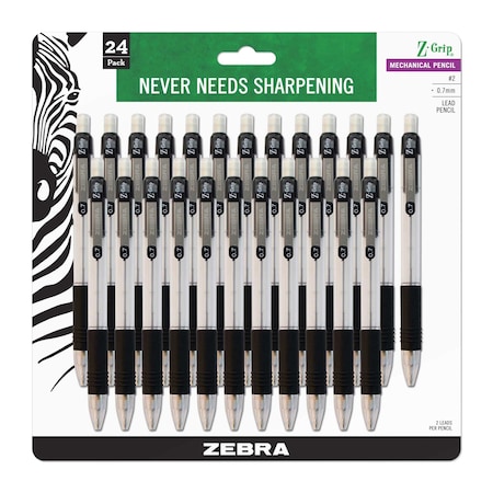 Z-Grip Mechanical Pencil 0.7mm Black 24p MPN:15241
