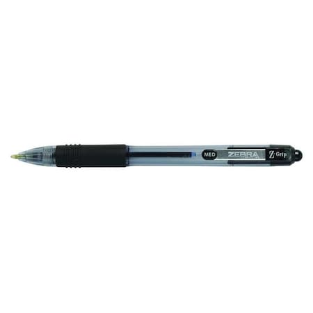 Retractable Ballpoint Pen, Medium 1.0 mm, Black PK12 MPN:22210