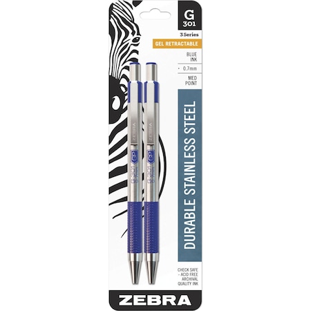 G-301 Gel Retractable 0.7mm Blue 2pk MPN:41322
