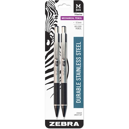 M-301 Mechanical Pencil 0.5mm Black 2pk MPN:54012