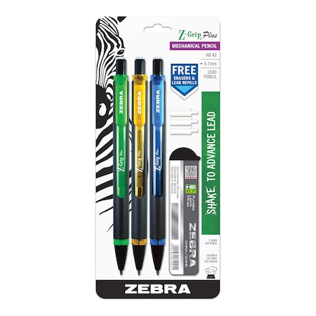 Z-Grip Plus MP 0.7mm Asst 3pk + Lead MPN:55403