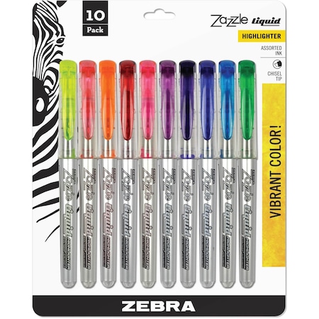 Zazzle Liquid Highlighter Assorted 10pk MPN:71111