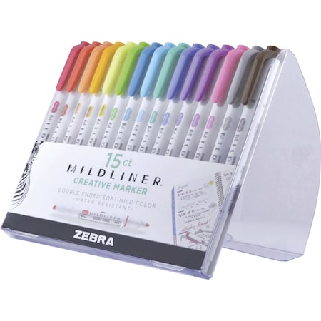 Mildliner Double Ended Highlighter Assorted 15pk MPN:78115