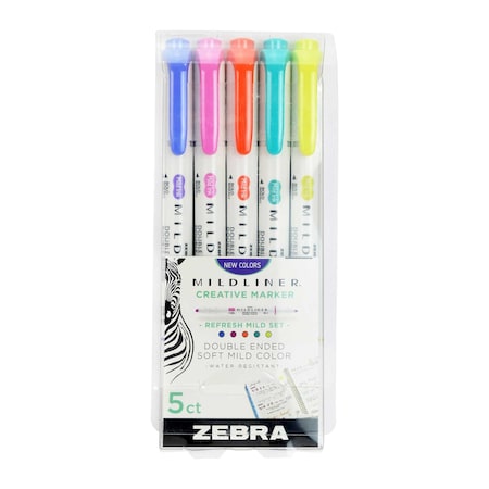 Mildliner Double Ended Highlighter Friendly Asst 5 Pack MPN:78405