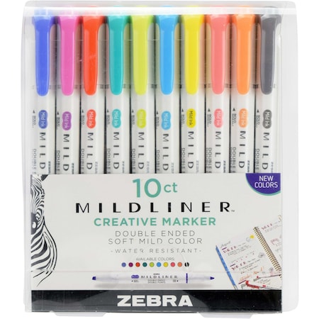 Mildliner Double Ended Highlighter New Colors Asst 10 Pack MPN:78501