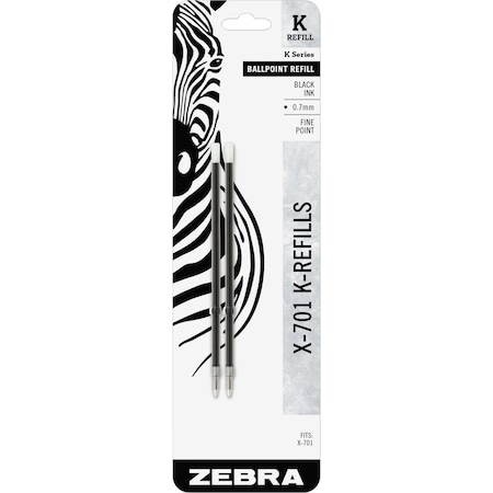 Zebra Pen X-701 Tactical Ballpoint Pen Refill - Fine Point - 2-/ Pack MPN:85212