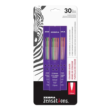 Zebra Pen Pencil Refill - 2 mm Point - Non-toxic, Durable - 30 MPN:87103