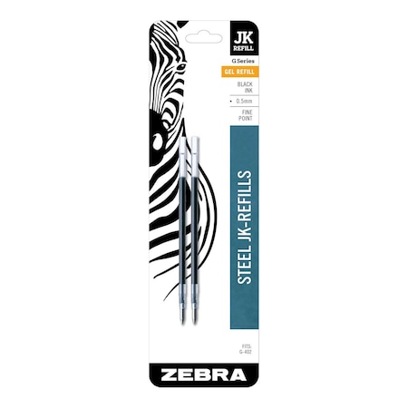 Zebra Pen JK-Refill 0.5mm Black 2Pk - 0.50 mm, Fine Point - Black Ink - 2-/ Pack MPN:88012