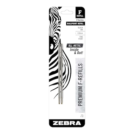 F-Refill Stainless Steel 0.8mm Black 2Pk MPN:89112