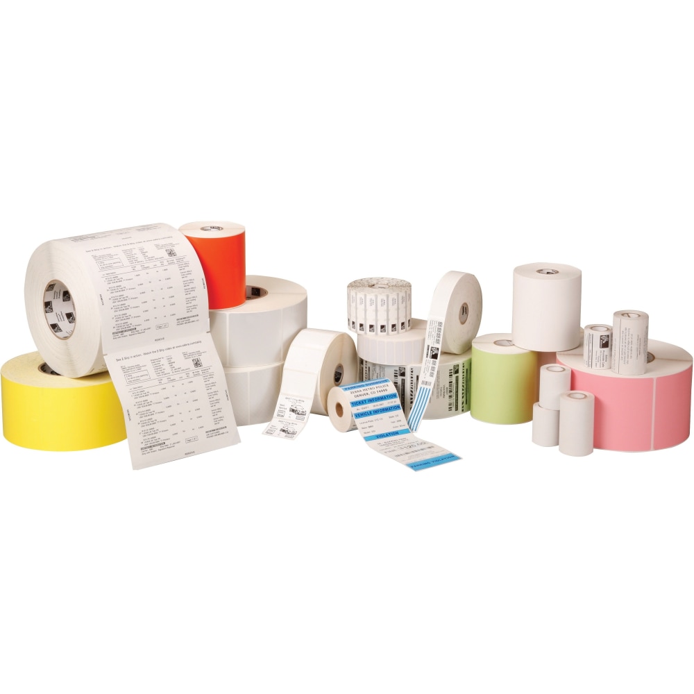 Zebra Label Paper 4 x 8in Direct Thermal Zebra 8000D Near-IR 1 in core - 4in Width x 8in Length - 310/Roll - 1in Core - 4 / Case - White MPN:10010061