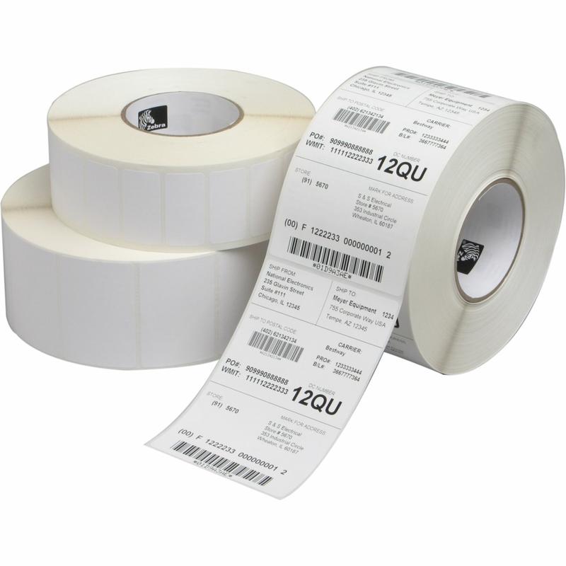 Zebra Z-Perform 1500T Thermal Transfer Rectangular Barcode Labels, 4in x 6in Label On 3in Core, Roll Of 1, 000 Labels, Pack Of 4 Rolls MPN:10018340