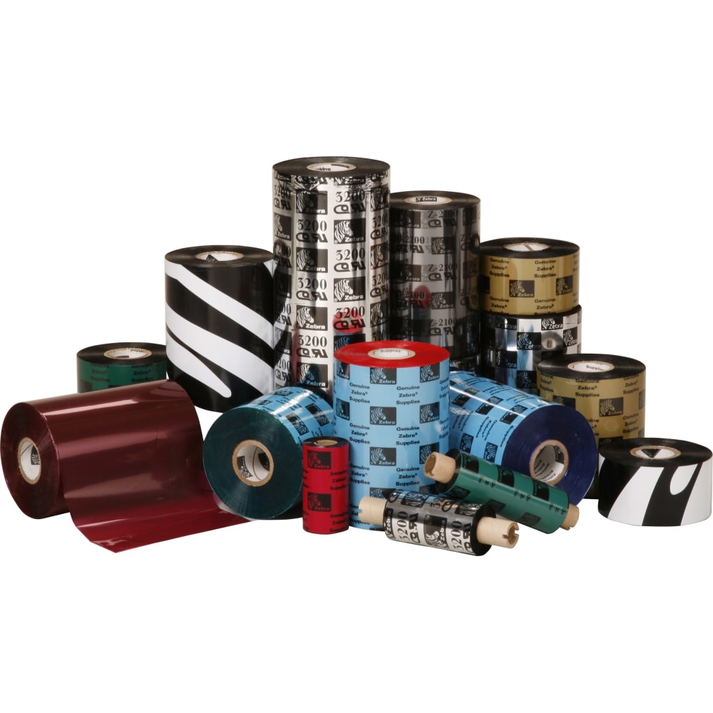 Zebra 06200BK11045 Thermal Transfer Ribbon, Black, Carton Of 6 MPN:06200BK11045