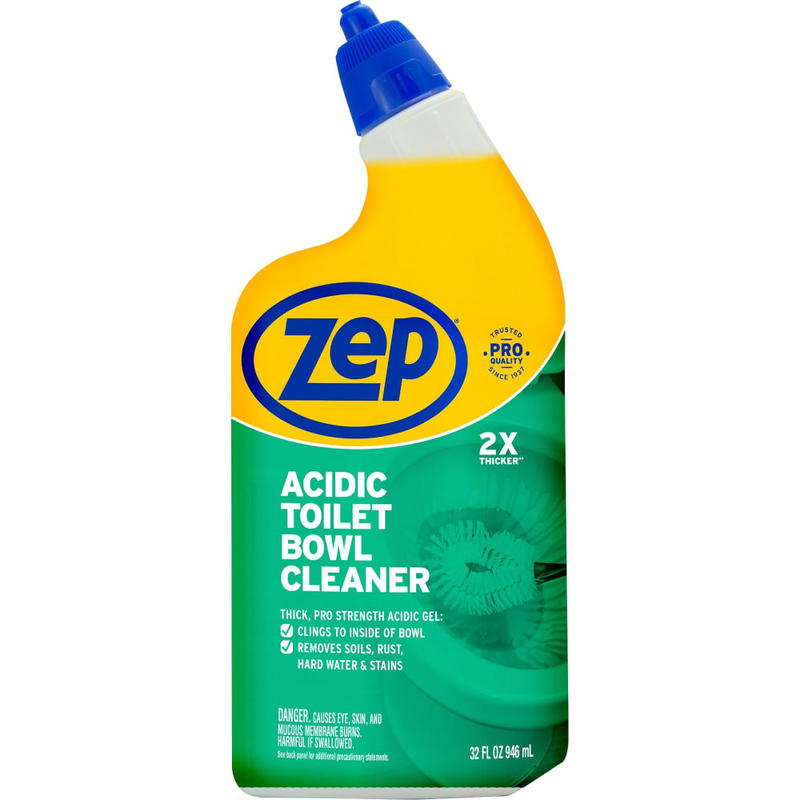 Zep Acidic Toilet Bowl Cleaner - 32 fl oz (1 quart) - Wintergreen Scent - White - 1 Each MPN:ZUATBC32