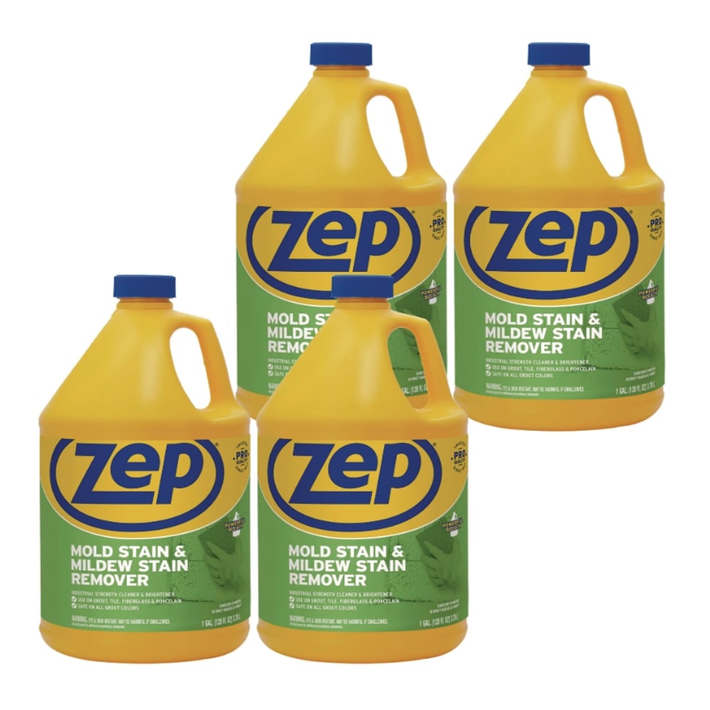 Zep Commercial Mold Stain and Mildew Stain Remover, 1 gal, 4/Carton MPN:ZUMILDEW128