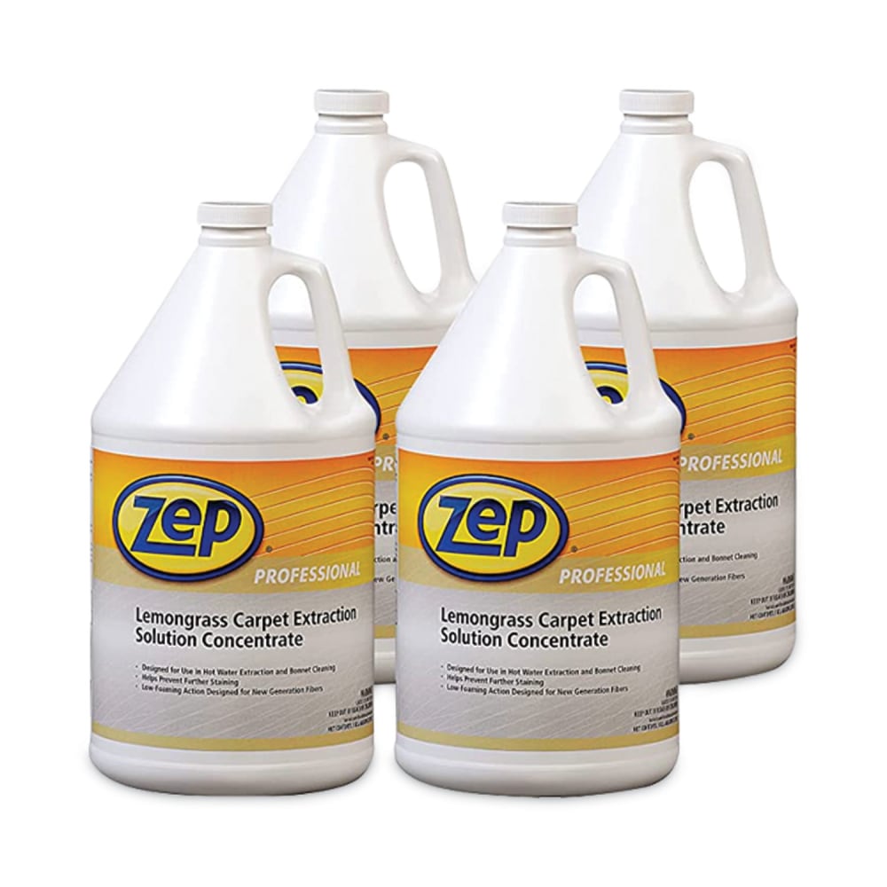 Zep Professional Carpet Extraction Cleaner, Lemongrass, 1 gal Bottle, 4/Carton MPN:1041398
