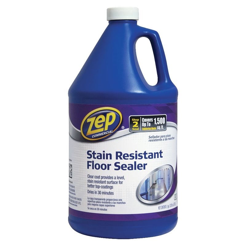Zep Stain-Resistant Floor Sealer, 128 Oz Bottle (Min Order Qty 3) MPN:1044994