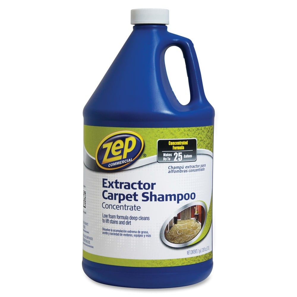 Zep All-Purpose Carpet Shampoo - Concentrate - 128 fl oz (4 quart) - 4 / Carton - Heavy Duty - Blue MPN:ZUCEC128CT