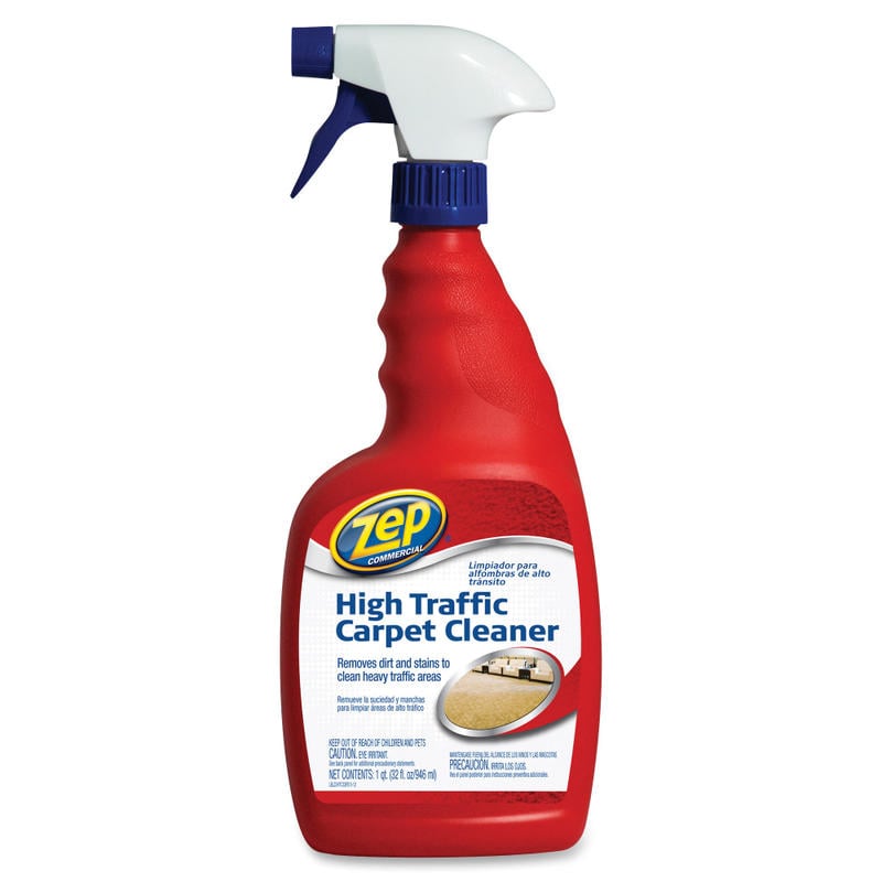 Zep High-Traffic Carpet Cleaner - 32 fl oz (1 quart) - Red - 12 / Carton MPN:ZUHTC32CT