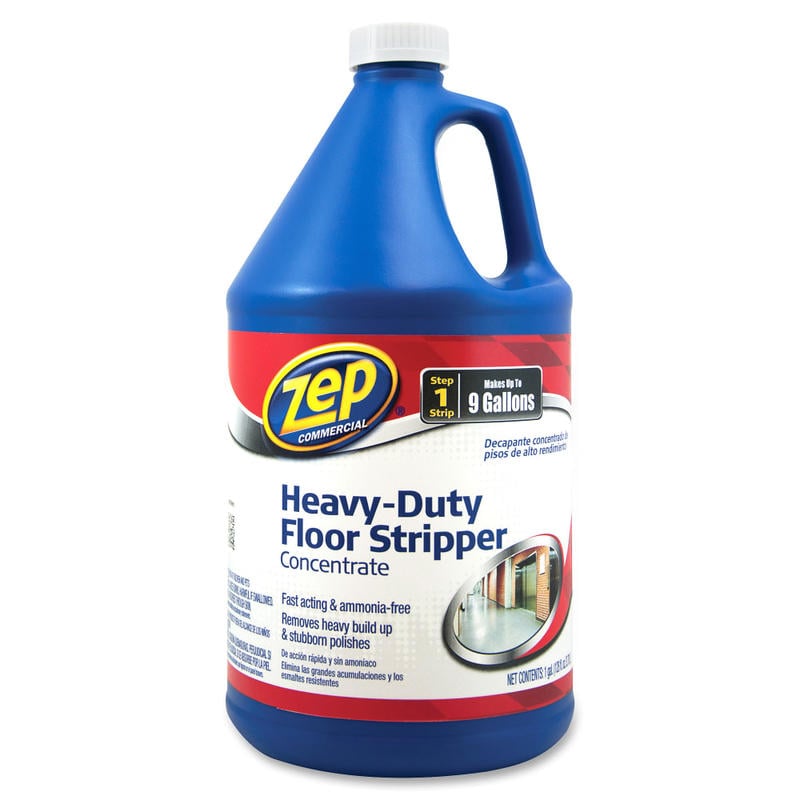 Zep Heavy-Duty Floor Stripper - Concentrate - 128 fl oz (4 quart) - 4 / Carton - Heavy Duty, Fast Acting - Blue MPN:ZULFFS128CT