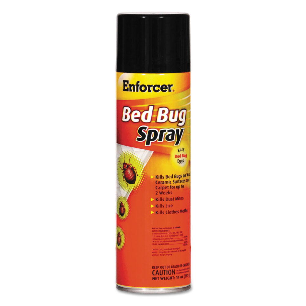 Enforcer Bed Bug Spray, For Bed Bugs/Dust Mites/Lice/Moths, 14 oz Aerosol Spray, 12/Carton MPN:EBBK14