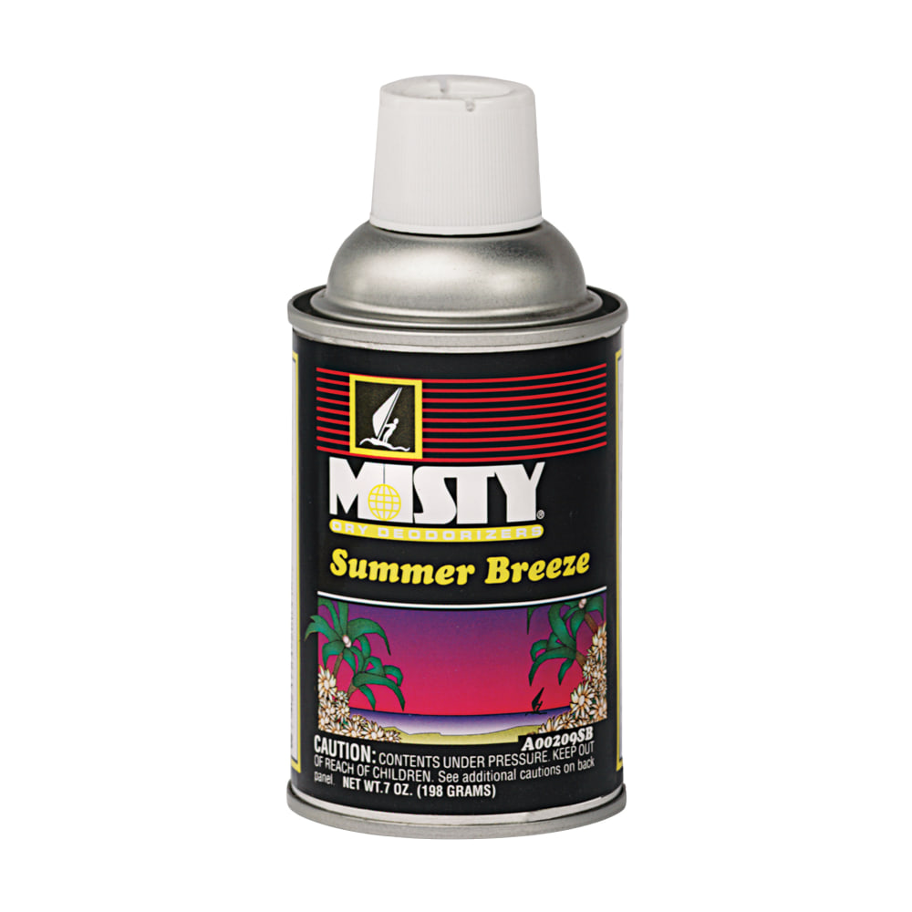 MISTY Summer Breeze Air Dispenser Refill, 7 Oz, Summer Breeze, Carton Of 12 MPN:1015013