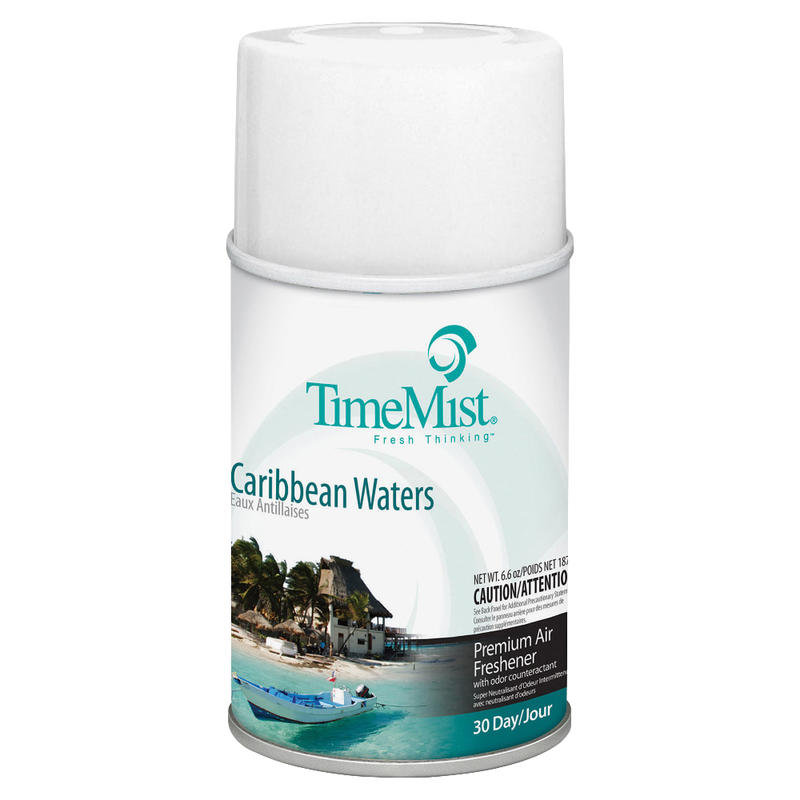 TimeMist Metered Aerosol Fragrance, 6.6 Oz., Caribbean Waters (Min Order Qty 8) MPN:1042756