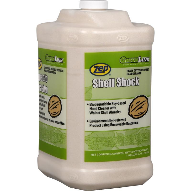 Zep Commercial Shell Shock Soy-Based Liquid Hand Soap Cleaner, Spiced Apple Scent, 128 Oz Bottle, Pack of 4 MPN:84923CT