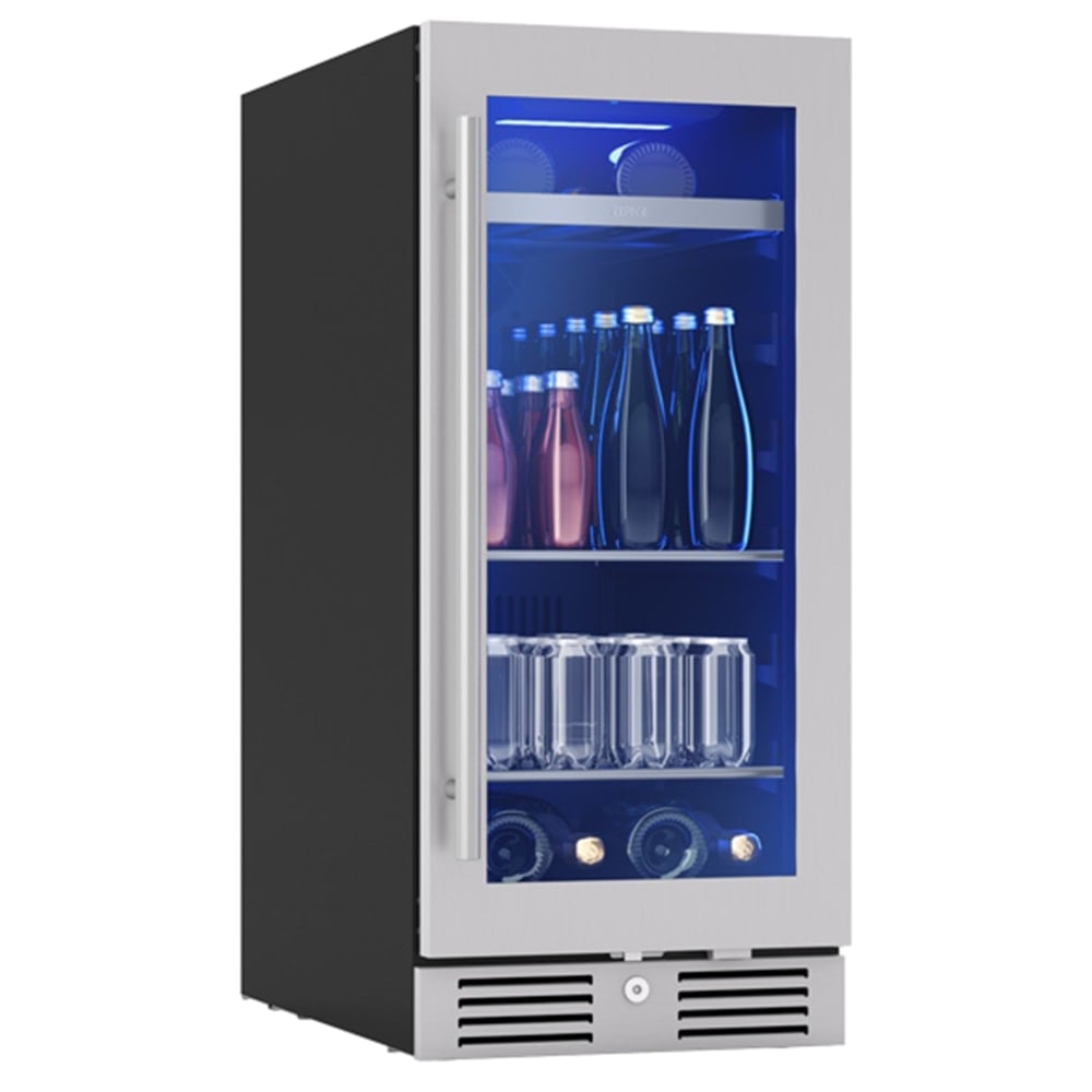 Zephyr Presrv 3.4 Cu. Ft. Single Zone Beverage Cooler Refrigerator, Silver MPN:PRB15C01CG