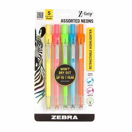 Retractable Highlighter Assorted MPN:71205